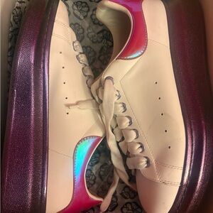 Alexander McQueen White and Purple Sneakers